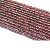 Natural Red garnet Faceted Flat Wheel Tyre Shape Beads Size 5mm Length is 12 Inches & Sizes from 5mm Approx.